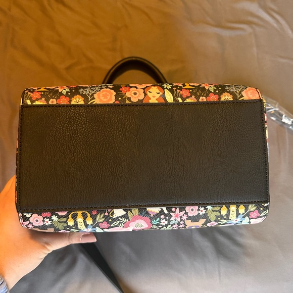 Disney Beauty and the Beast AOP Loungefly Floral Purse - Picture 3 of 7